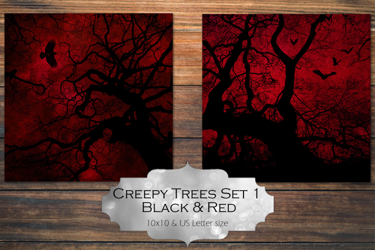 Red & Black Creepy Trees