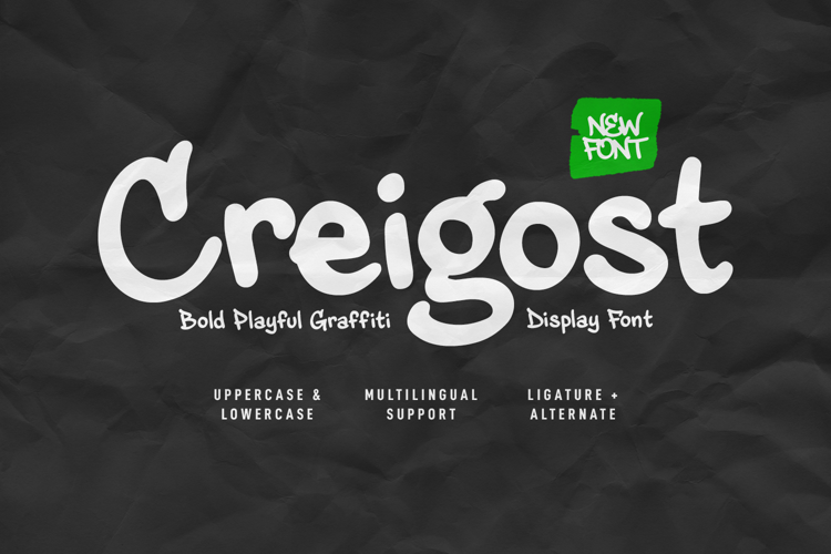 Creigost Bold Playful Graffiti Display Font