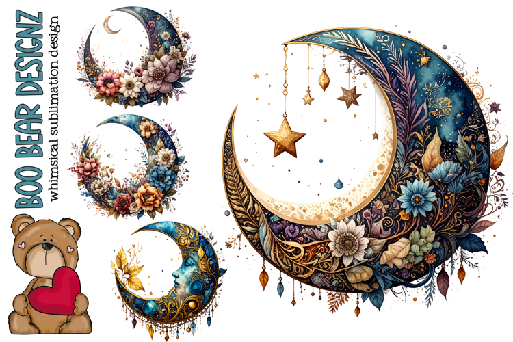 Moon and Stars Clipart Image 6