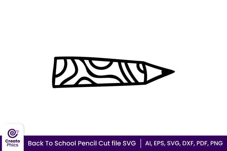 Back To School Pencil Silhouette | School Suply Cut File SVG