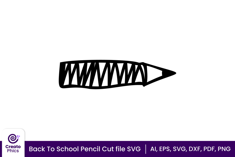 Back To School Pencil Silhouette | School Suply Cut File SVG