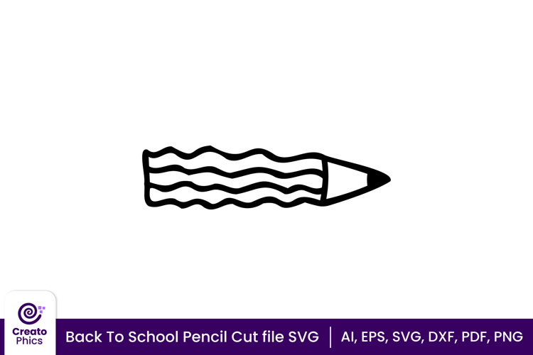 Back To School Pencil Silhouette | School Suply Cut File SVG