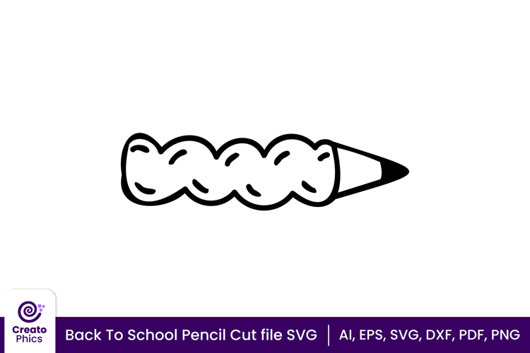 Back To School Pencil Silhouette | School Suply Cut File SVG