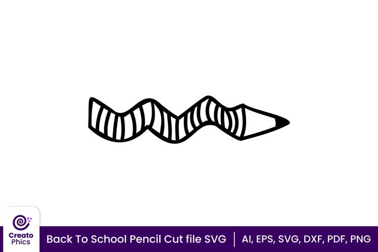 Back To School Pencil Silhouette | School Suply Cut File SVG