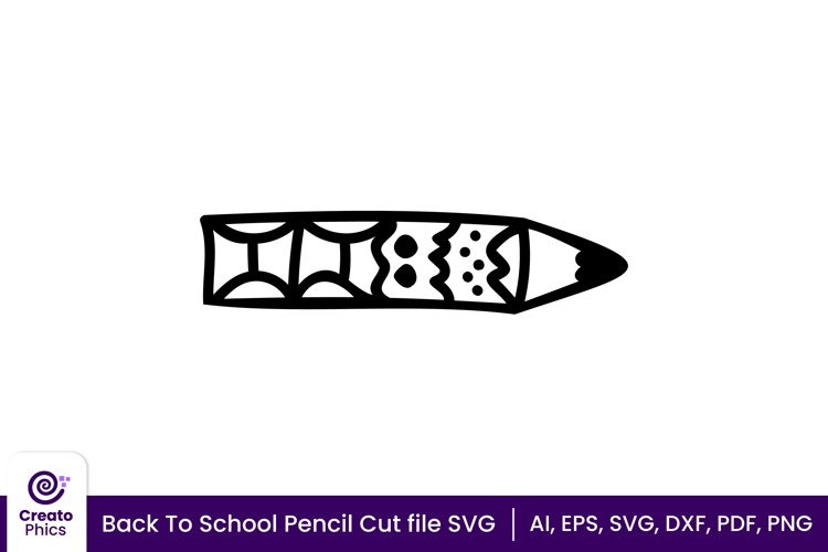 Back To School Pencil Silhouette | School Suply Cut File SVG