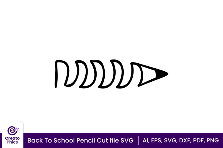 Back To School Pencil Silhouette | School Suply Cut File SVG