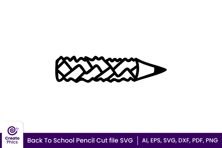Back To School Pencil Silhouette | School Suply Cut File SVG