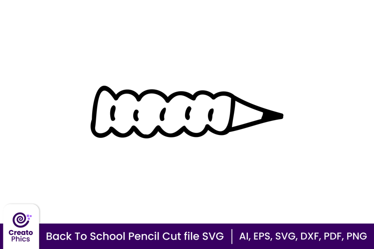 Back To School Pencil Silhouette | School Suply Cut File SVG