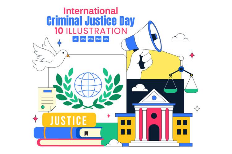 10 International Criminal Justice Day Illustration