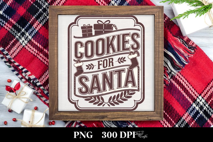 Retro Cookies for Santa Clipart PNG
