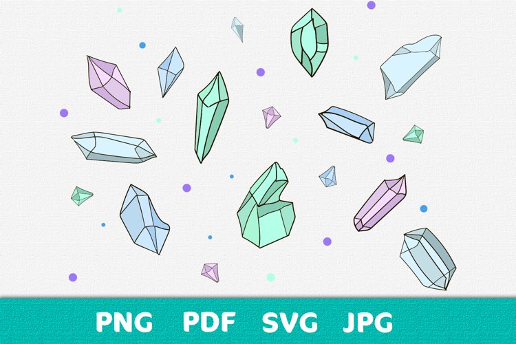 Boho style color crystals elements design