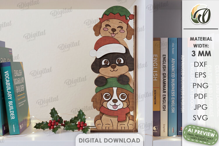 Christmas Characters Shelf Sitter Laser Cut. Christmas SVG example image 1