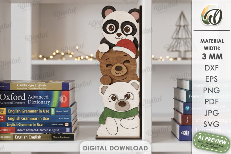 Christmas Characters Shelf Sitter Laser Cut. Christmas SVG