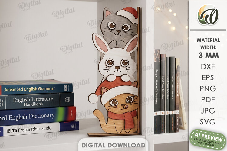 Christmas Characters Shelf Sitter Laser Cut. Christmas SVG example image 1