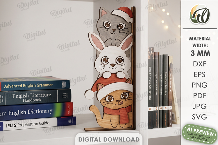 Christmas Characters Shelf Sitter Laser Cut. Christmas SVG