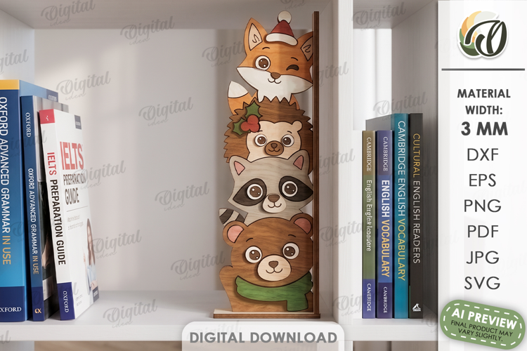 Christmas Characters Shelf Sitter Laser Cut. Christmas SVG