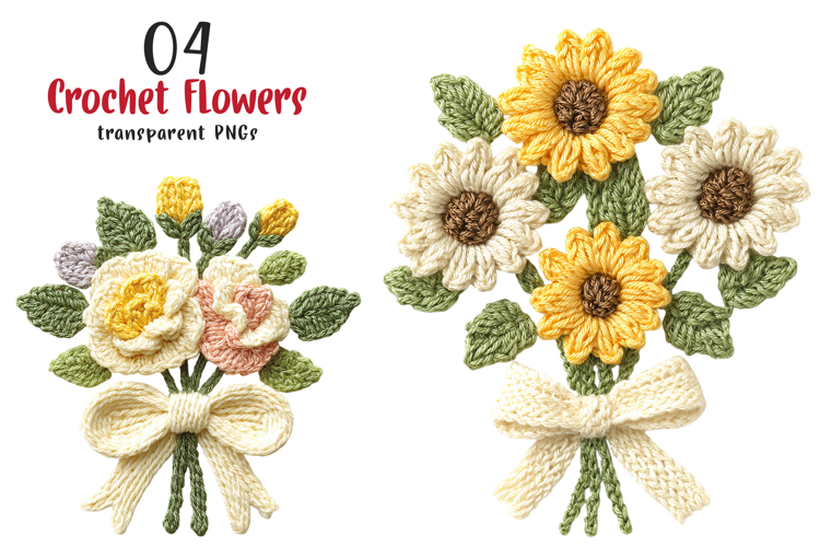 Crochet Flowers PNG