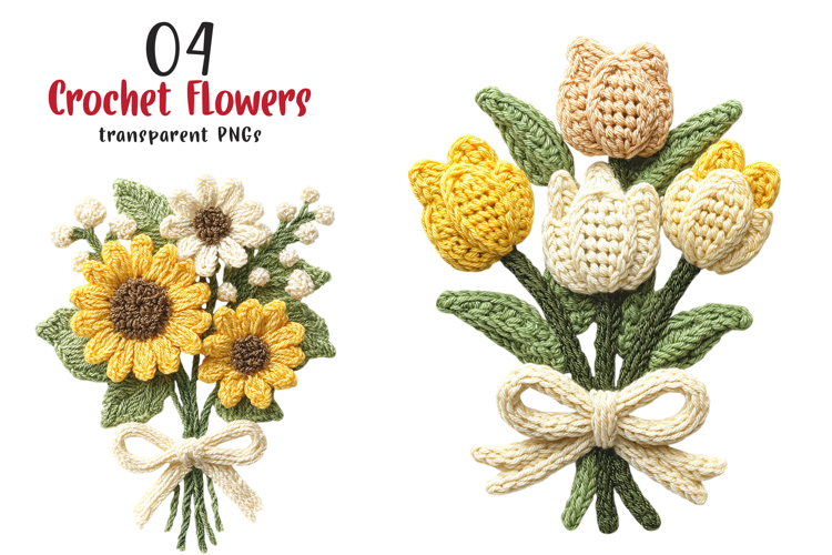 Crochet Flowers PNG