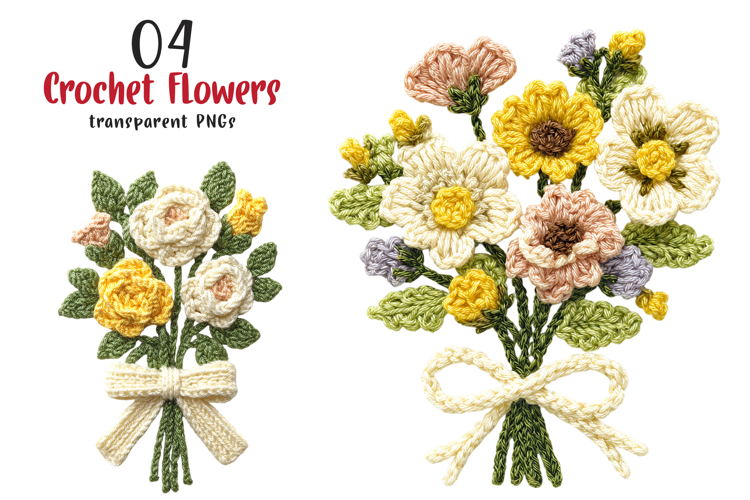 Crochet Flowers PNG