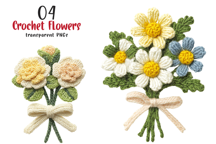 Crochet Flowers PNG