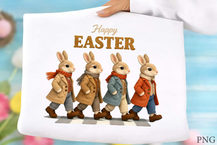 crochet Happy Easter Bunny