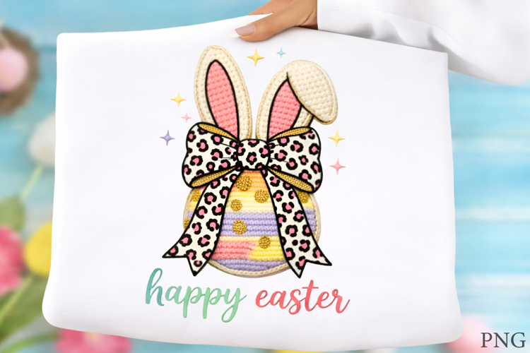 crochet Happy Easter PNG
