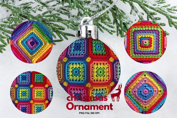 Crochet Ornament Circle Christmas Tree Craft Decorate