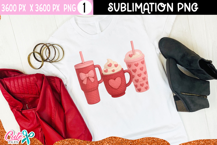 Crochet valentine Cup Sublimation Design