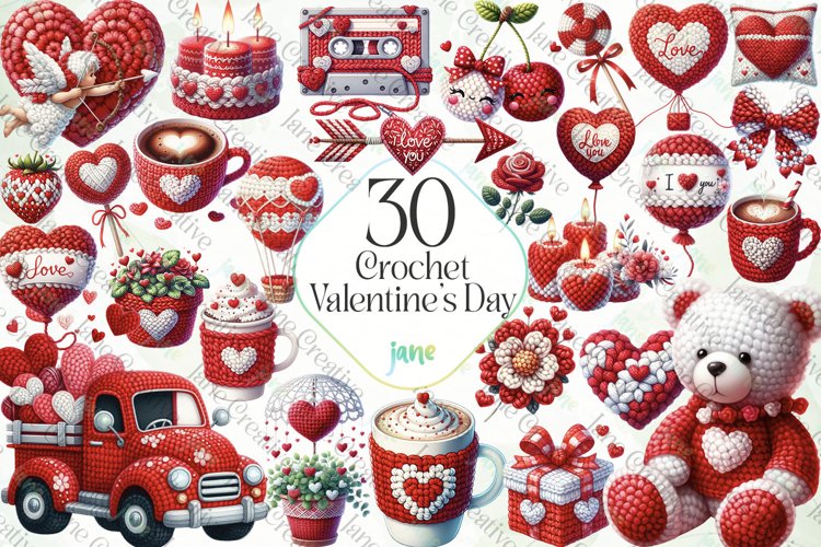 Crochet Valentines Day Sublimation Bundle