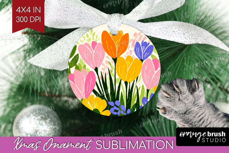 Crocus Modern Floral Ornament PNG Sping Flower PNG