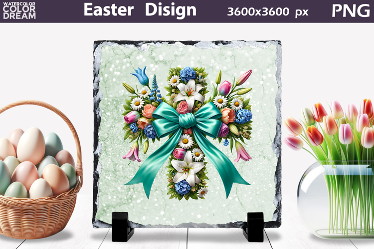 Cross Sublimation Design | Easter Cross Slate