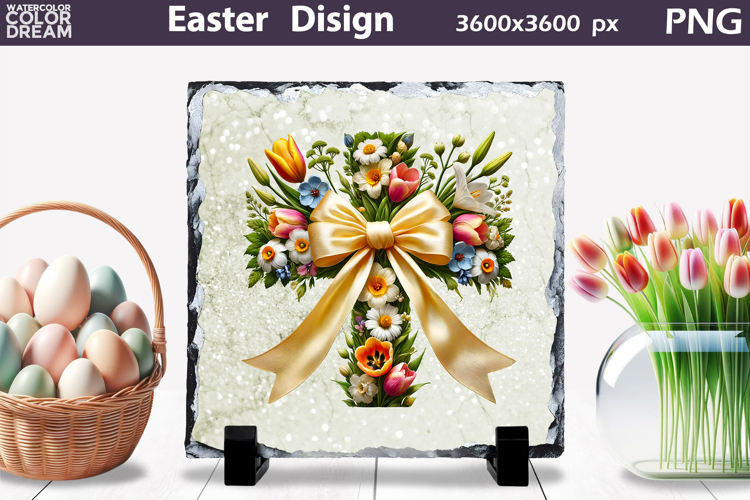 Cross Sublimation Design | Easter Cross Slate