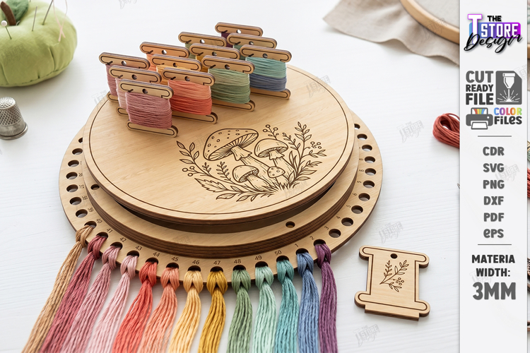 Embroidery Floss Organizer Laser Cut | Thread Holder Laser