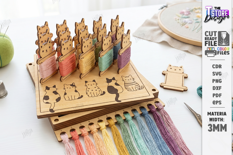 Embroidery Floss Organizer Laser Cut | Thread Holder Laser