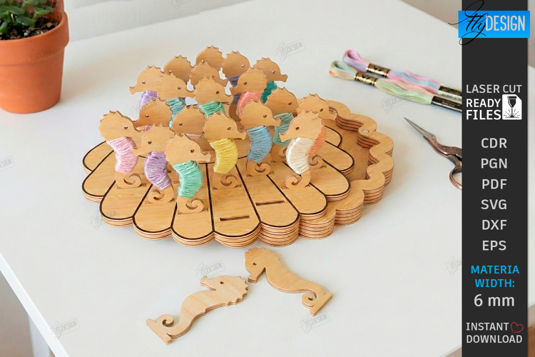 Cross Stitch Organizer Laser Cut | Floss Bobbin Holder | CNC