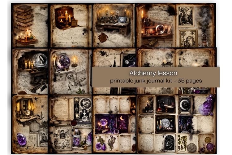 Alchemy Lesson Printable Junk Journal Kit