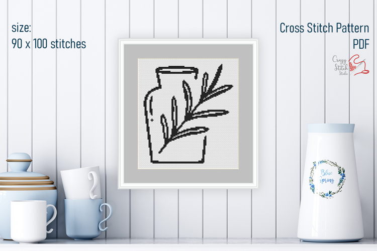 Herb Cross Stitch Pattern, Easy Kitchen Xstitch Chart