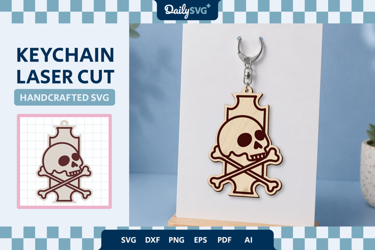 Halloween Skull Keychain