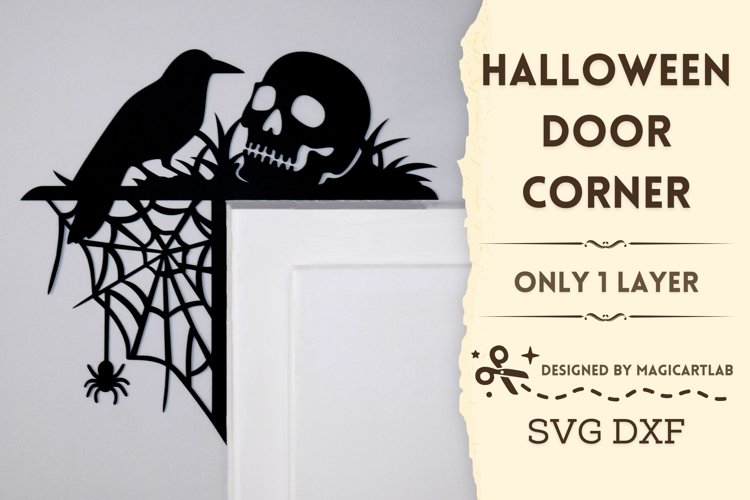 Halloween door corner svg, Halloween corner svg, Door trim