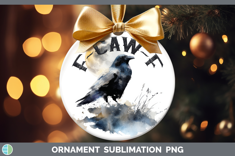 F-Caw-F Crow Ornament Sublimation Design
