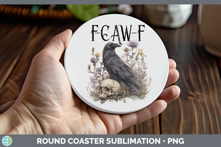 GorgeousCrow Round Coaster design.