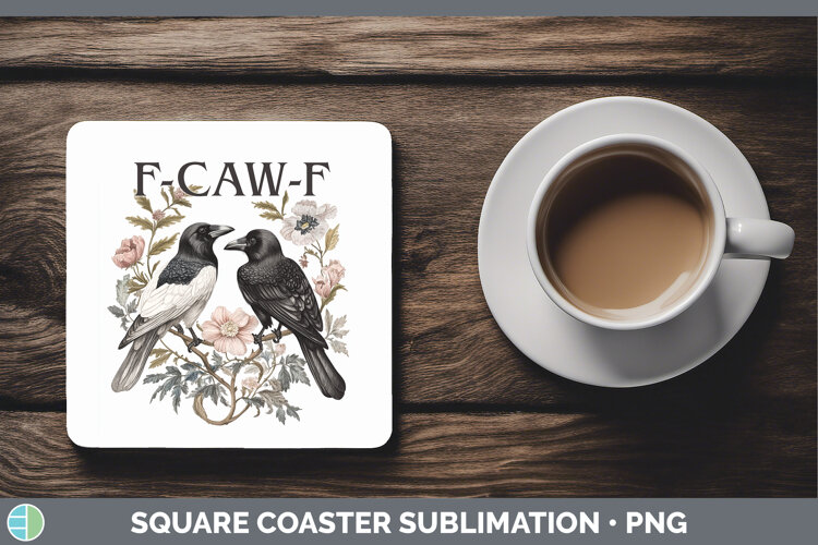GorgeousCrow Square Coaster design.