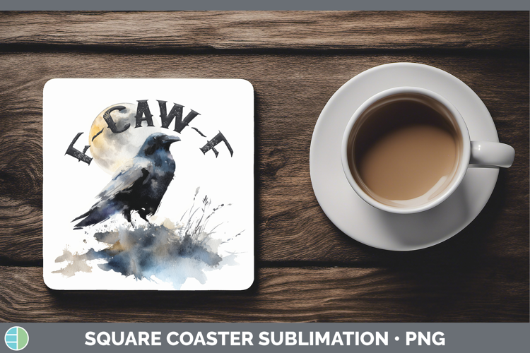 F-Caw-F Crow Square Coaster Sublimation Design