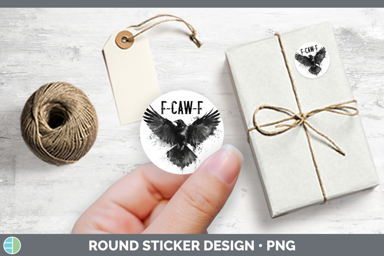F-Caw-F Crow Stickers Design