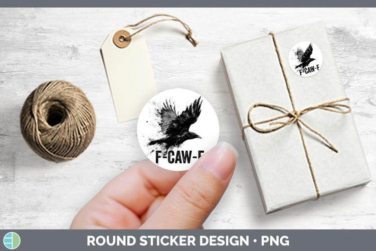 F-Caw-F Crow Stickers Design