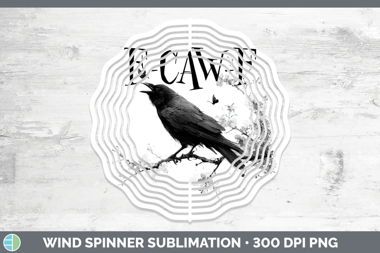 F-Caw-F Crow Wind Spinner Sublimation Design