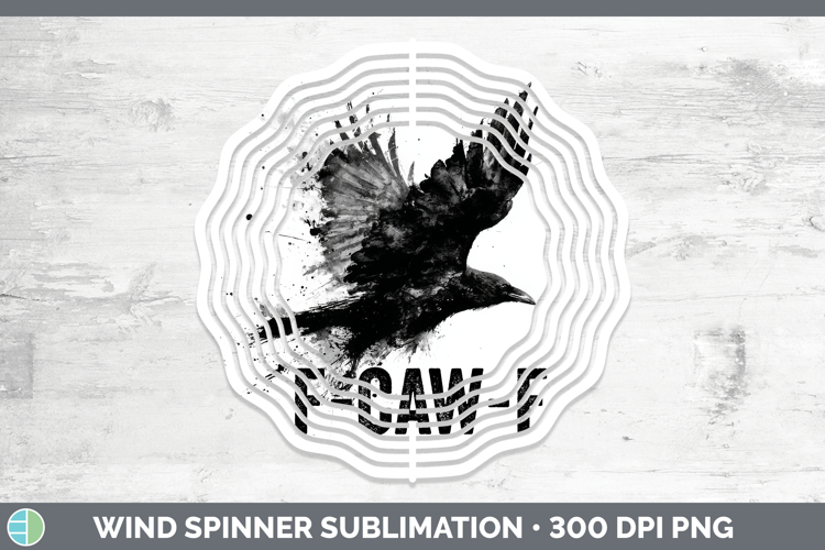 F-Caw-F Crow Wind Spinner Sublimation Design