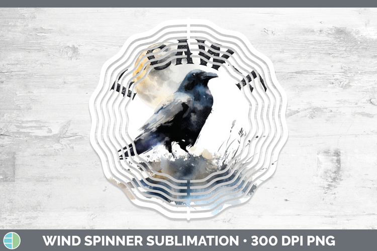 F-Caw-F Crow Wind Spinner Sublimation Design