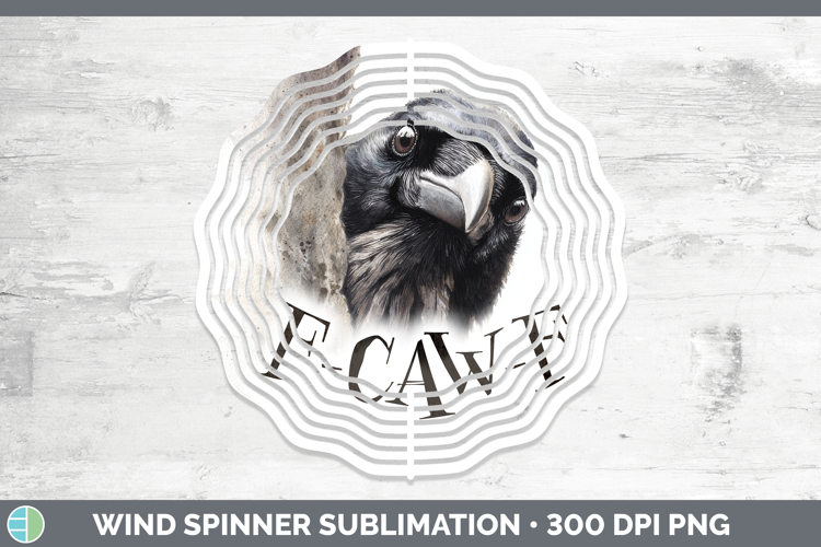 F-Caw-F Crow Wind Spinner Sublimation Design