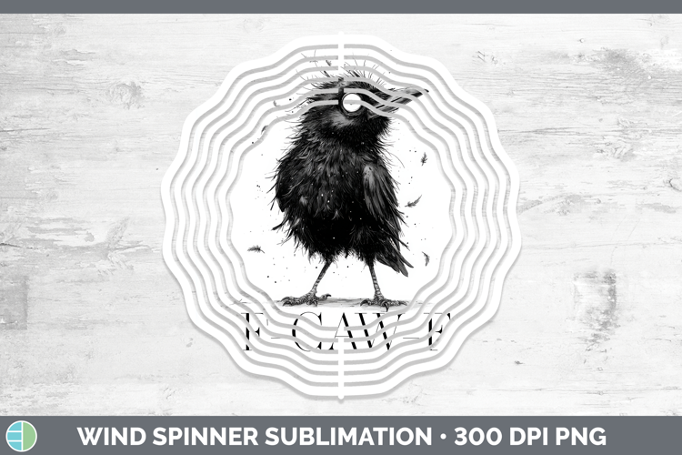 F-Caw-F Crow Wind Spinner Sublimation Design